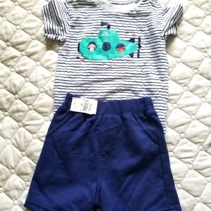 Brand New 18M Matching T-Shirt & Shorts
